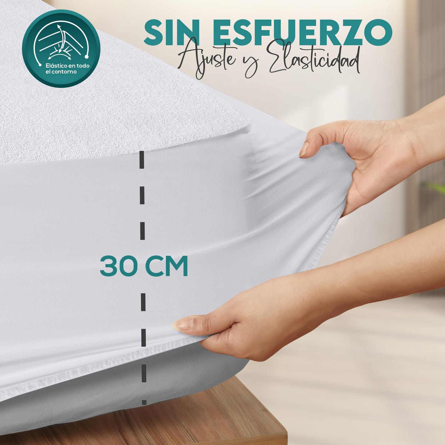 Utopia Bedding Funda Protectora Colchón 150x200x30 cm Impermeable