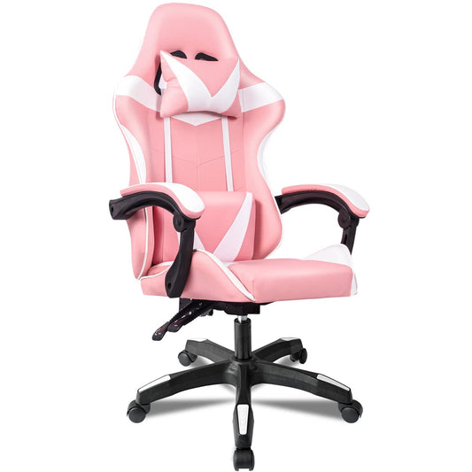 Silla Gaming Ergonómica Reclinable con Cojines Lumbar y Cervical