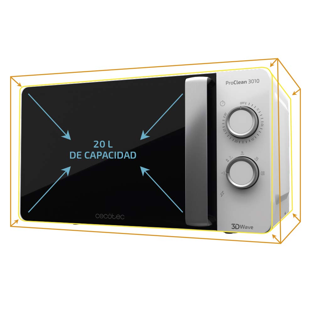 Cecotec Microondas ProClean 3010 700W 20L con Revestimiento Anti