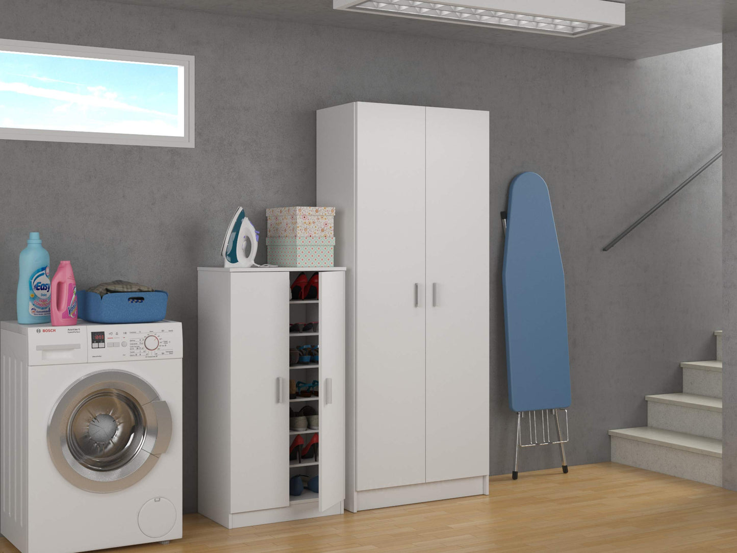 Habitdesign Zapatero Armario Basic Blanco 108x55x36 cm