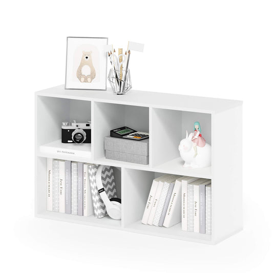 Furinno Luder Estantería Abierta de 5 Cubos Blanca