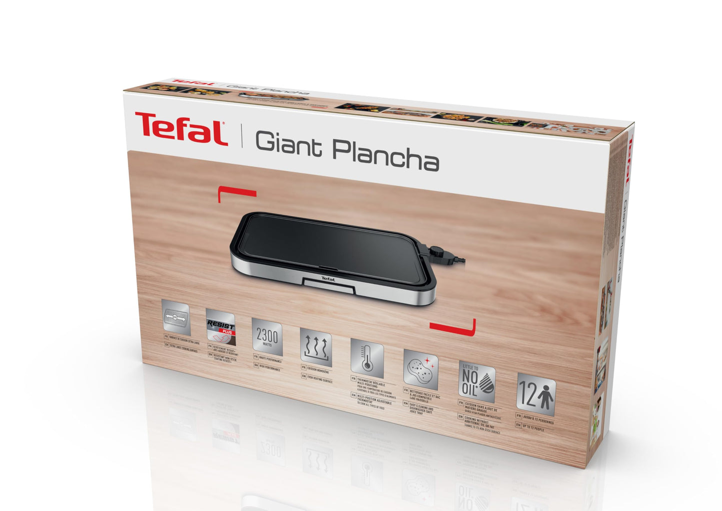 Tefal Plancha Parrilla Eléctrica XL 2300W para 12 Personas