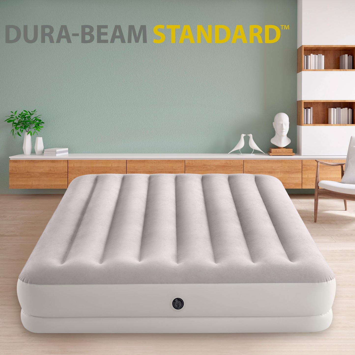 Intex Colchón Hinchable Doble 152x203 cm con Hinchador Eléctrico