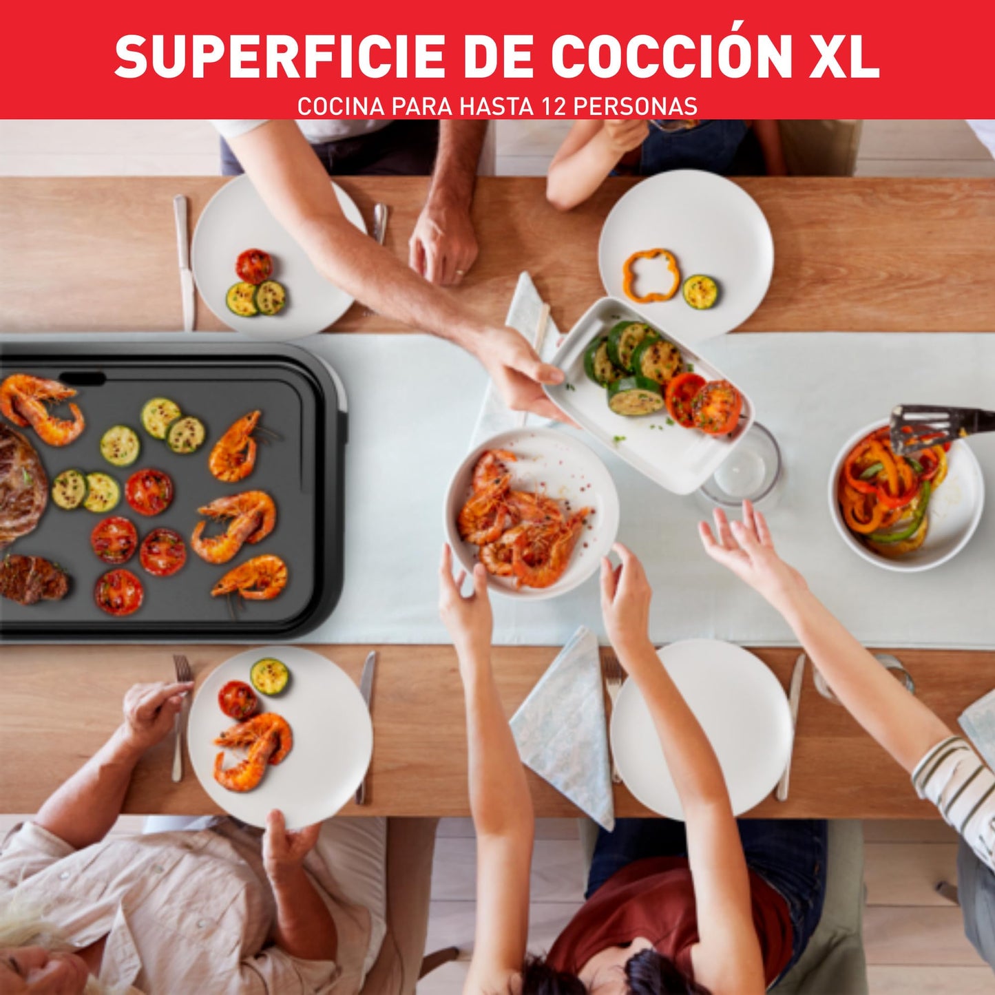 Tefal Plancha Parrilla Eléctrica XL 2300W para 12 Personas